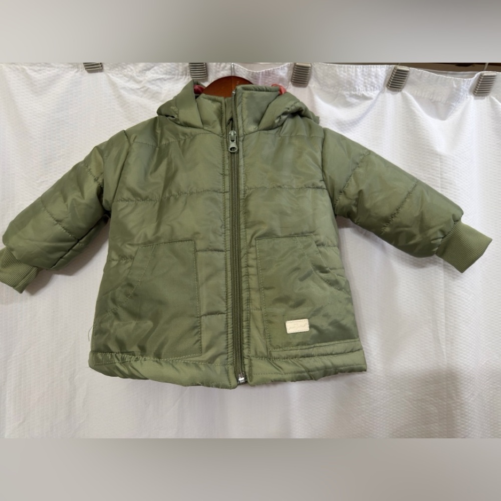 7 For All Mankind Sage Plush Soft Puffy Coat Jacket Baby Toddlerโ 18mos EUC